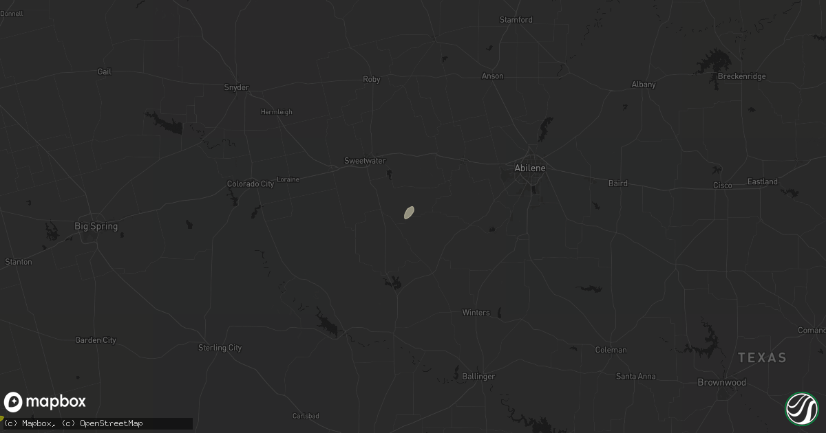 Hail map in Nolan, TX on September 30, 2026