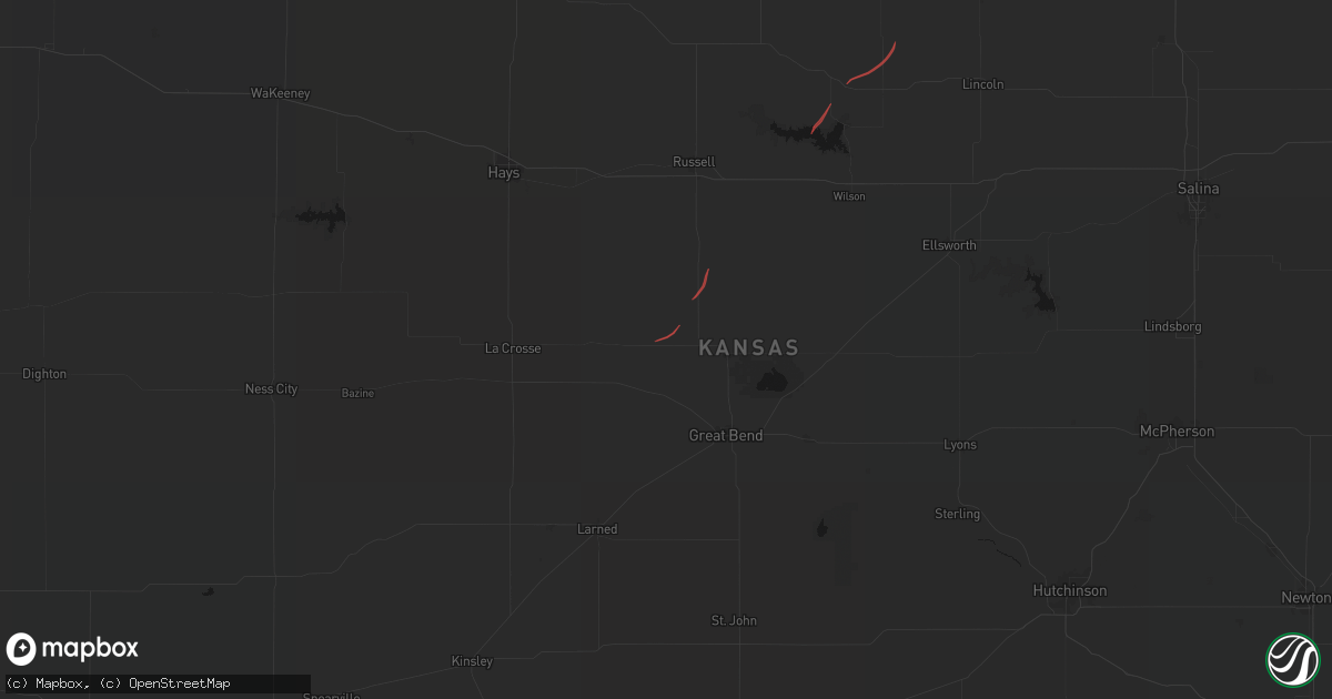 Hail map in Olmitz, KS on September 30, 2026