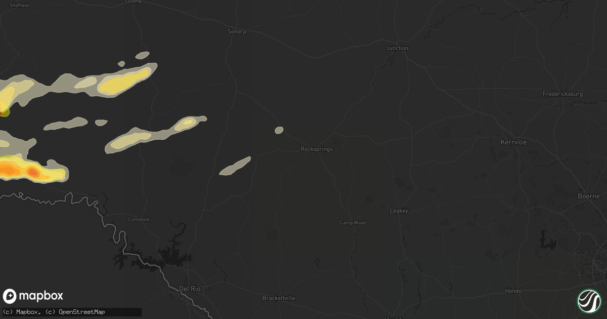 Hail map in Rocksprings, TX on September 30, 2026