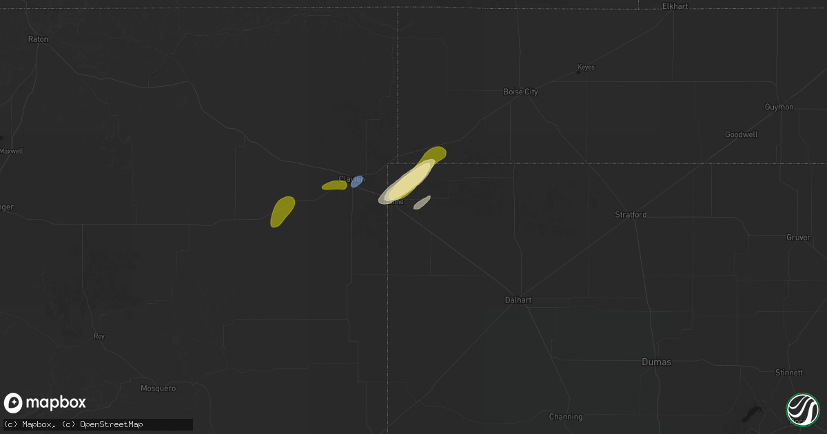 Hail map in Texline, TX on September 30, 2026