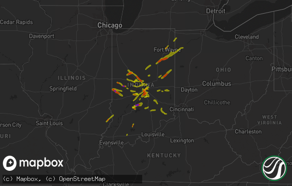 Hail map preview on 10-01-2009