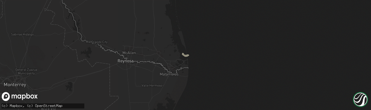 Hail map in South Padre Island, TX on October 1, 2011
