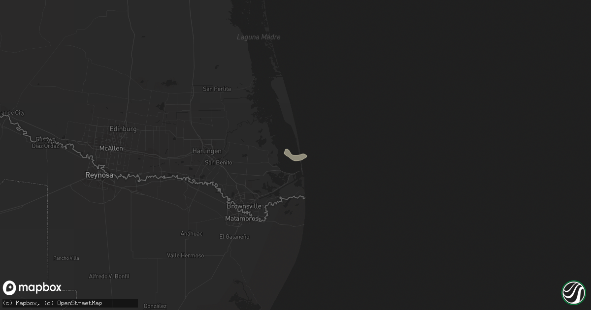 Hail map in South Padre Island, TX on October 1, 2011