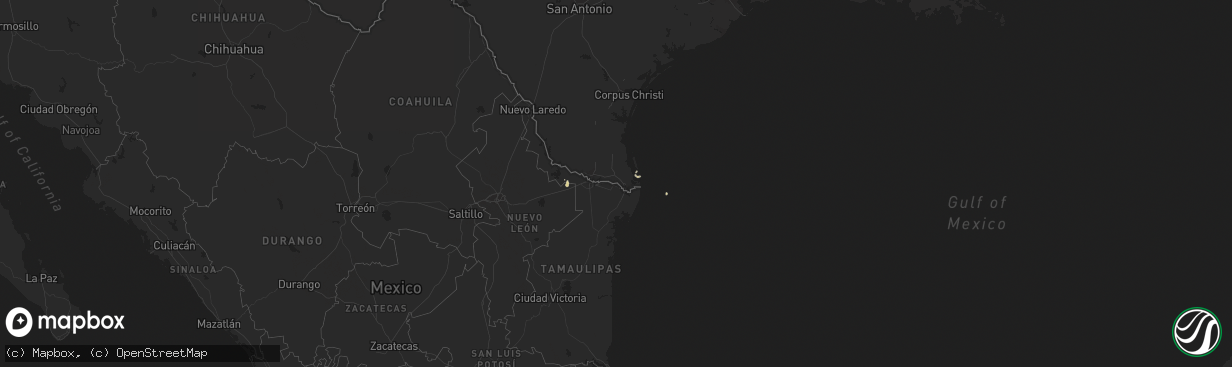 Hail map on October 1, 2011