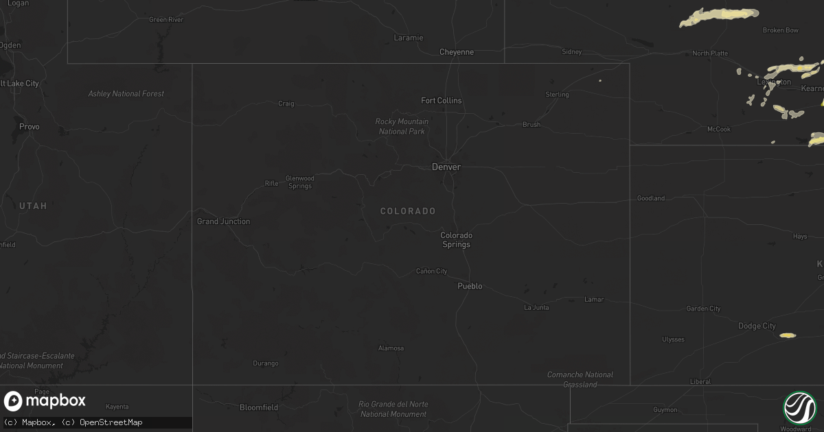 Hail map in Colorado on October 1, 2014