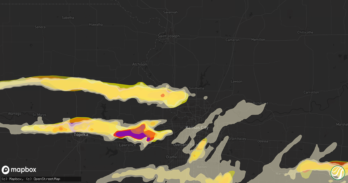 Hail map in Platte City, MO on October 1, 2014