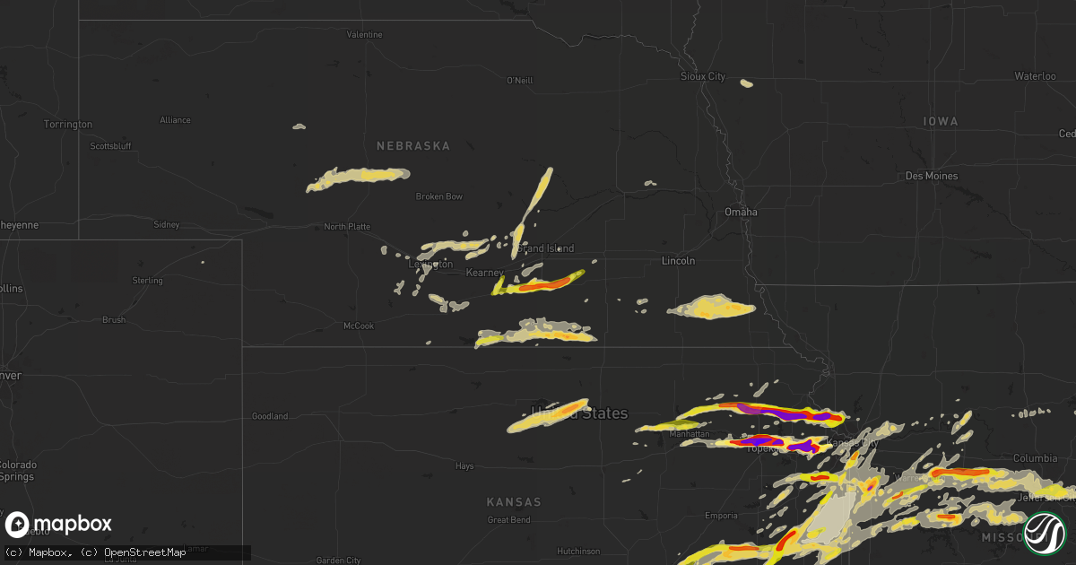 Hail map on October 1, 2014