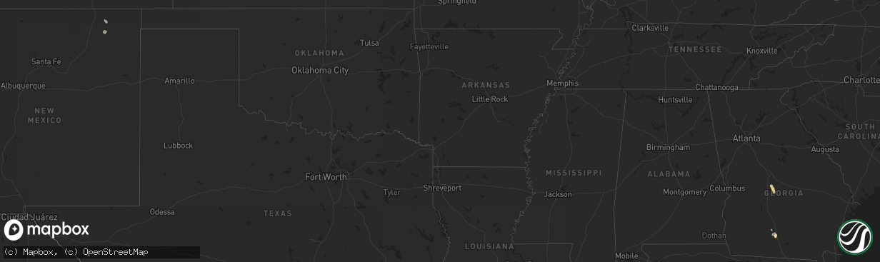 Hail map in Georgia on October 1, 2015