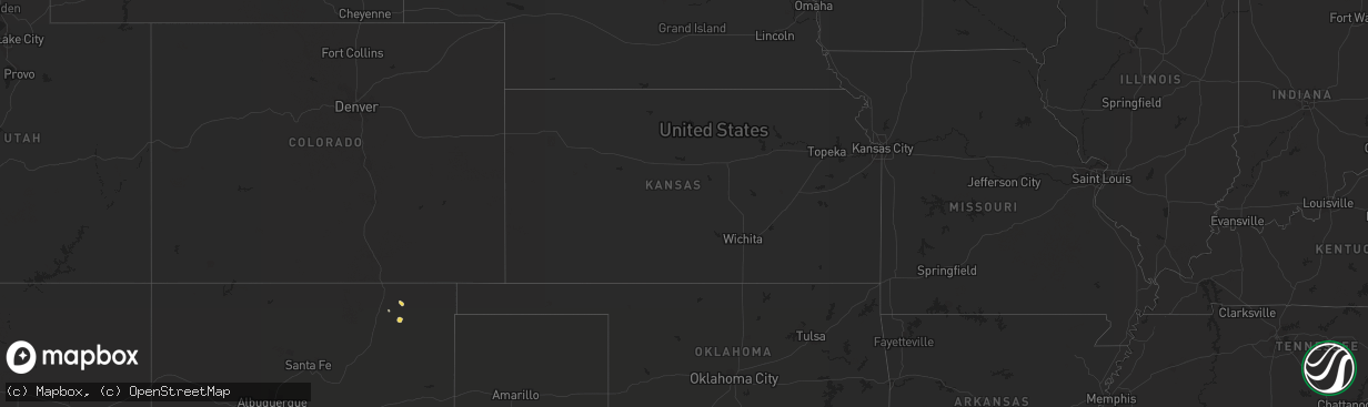 Hail map on October 1, 2015
