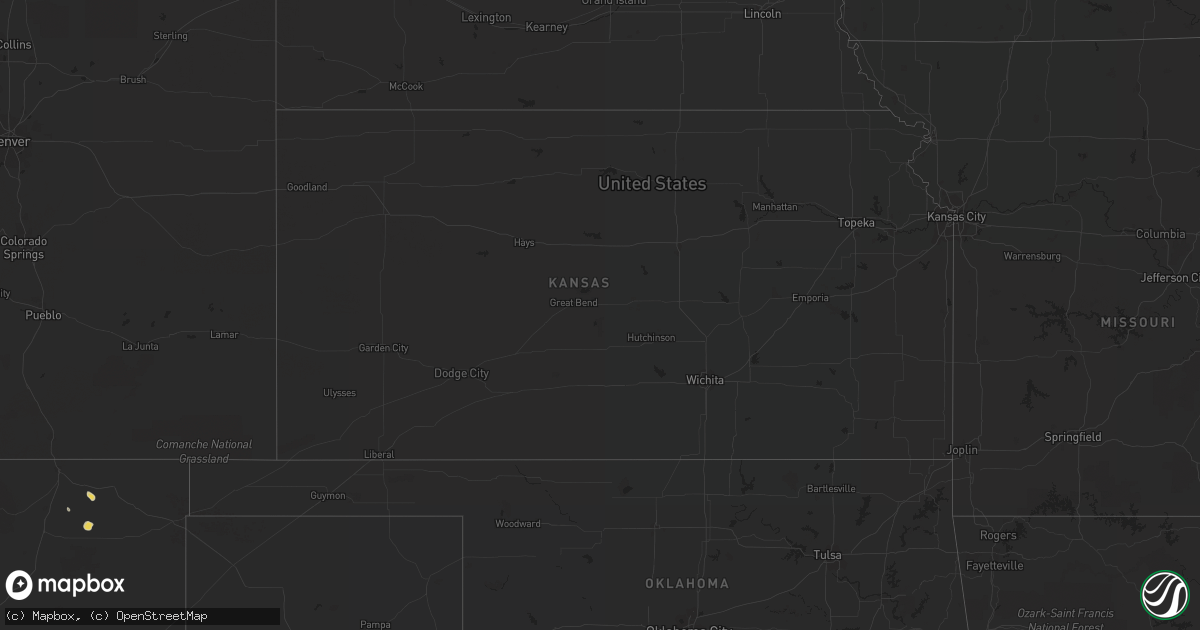 Hail map on October 1, 2015