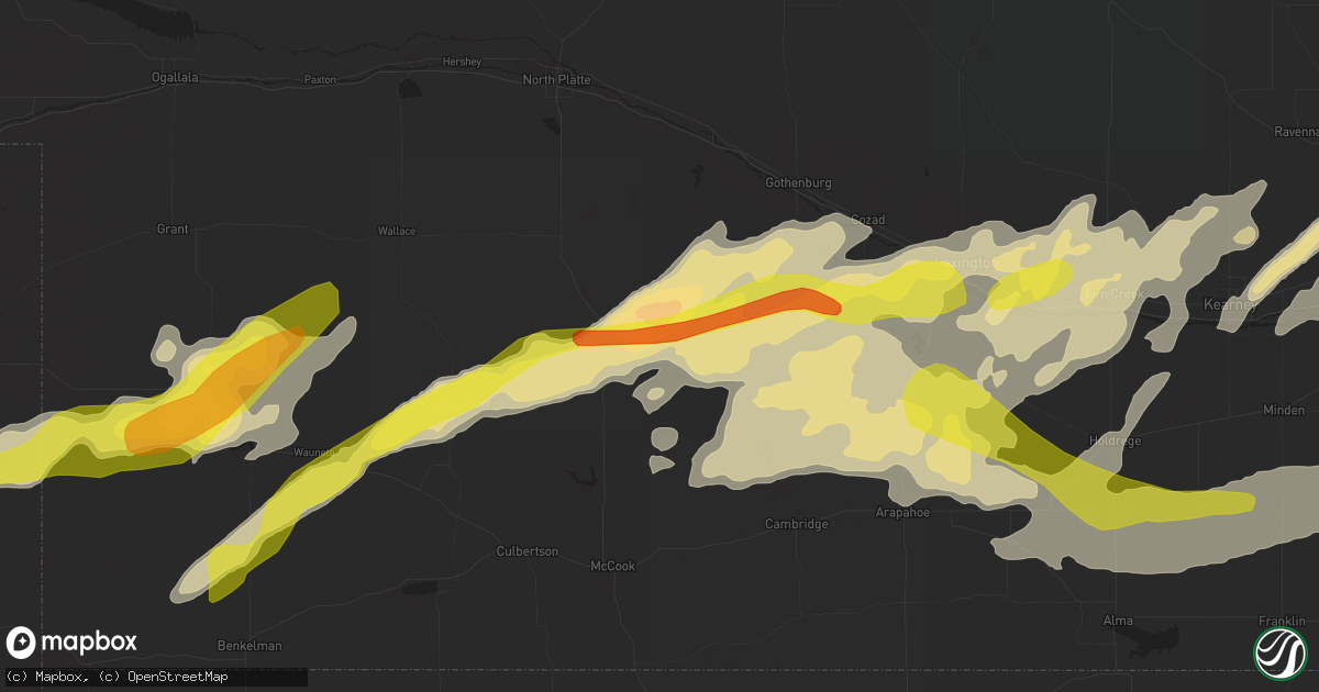 Hail map in Curtis, NE on October 1, 2017