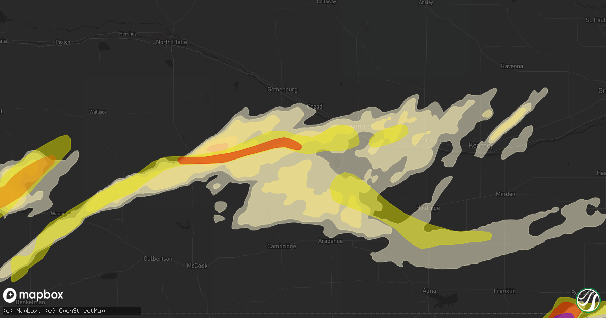 Hail map in Eustis, NE on October 1, 2017