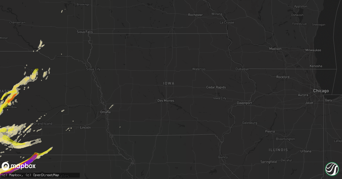 Hail map in Iowa on October 1, 2017