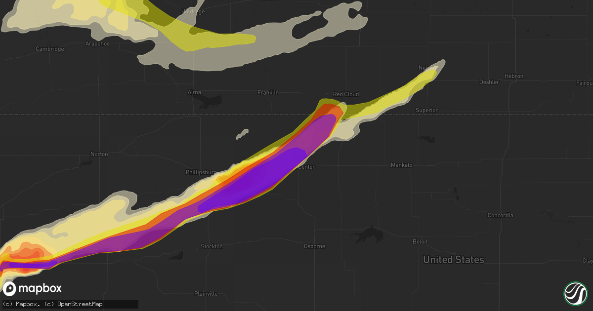 Hail map in Smith Center, KS on October 1, 2017
