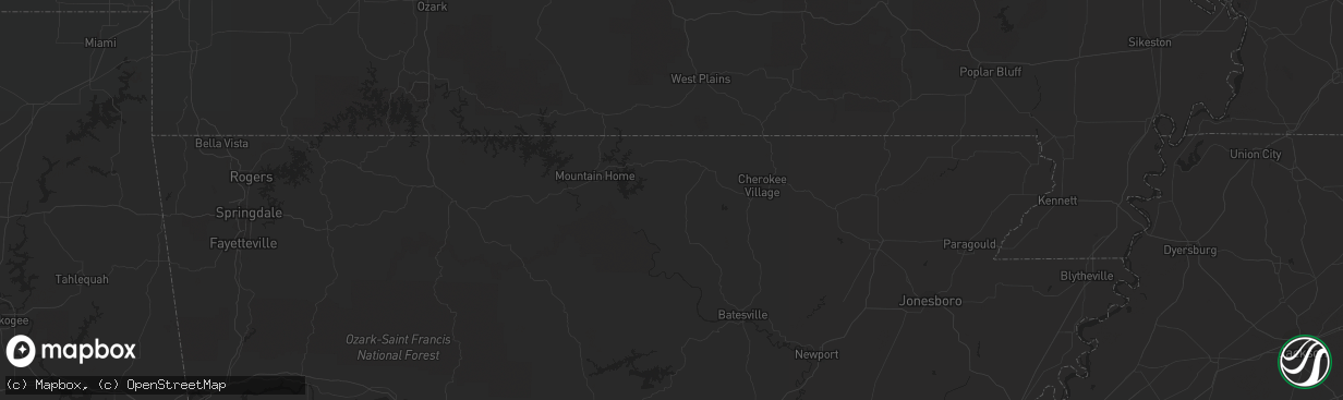 Hail map in Baton Rouge, LA on October 1, 2018