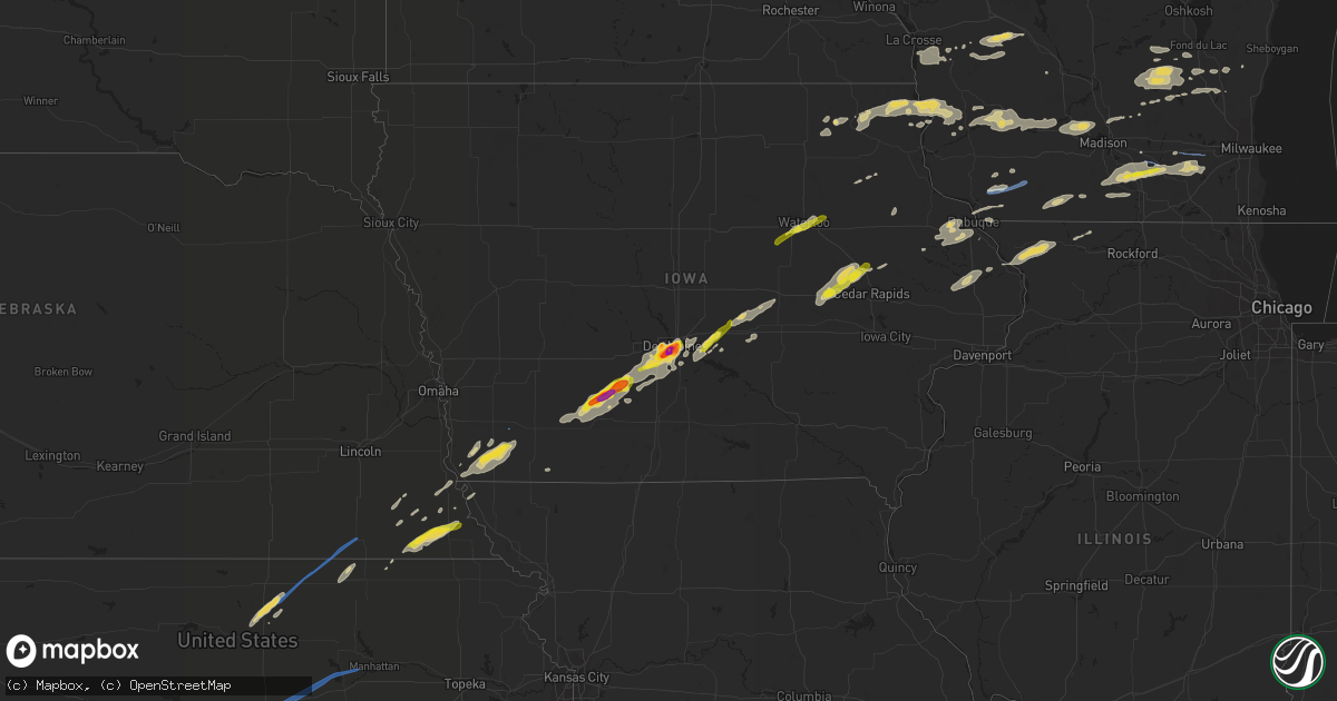 Hail map on October 1, 2019