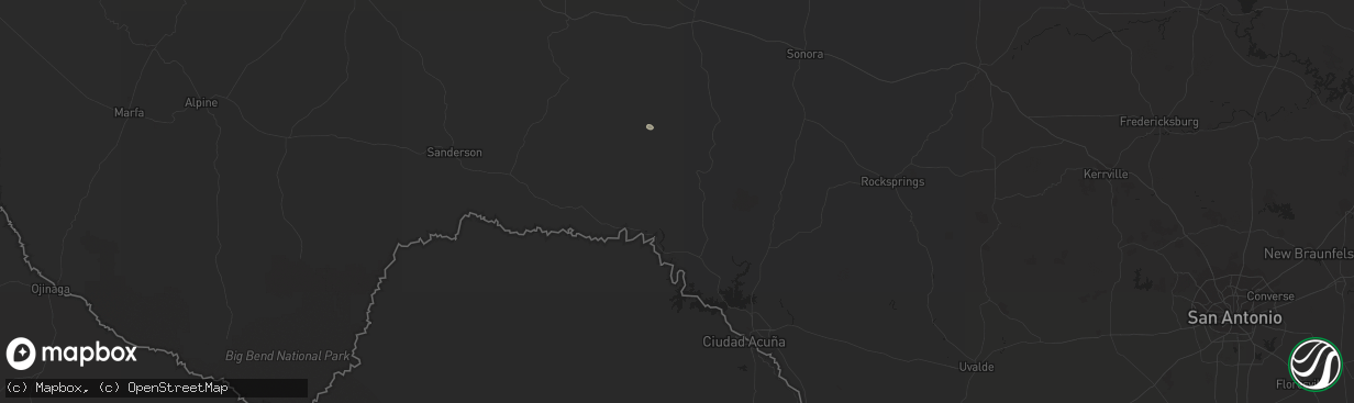 Hail map in Comstock, TX on October 1, 2021