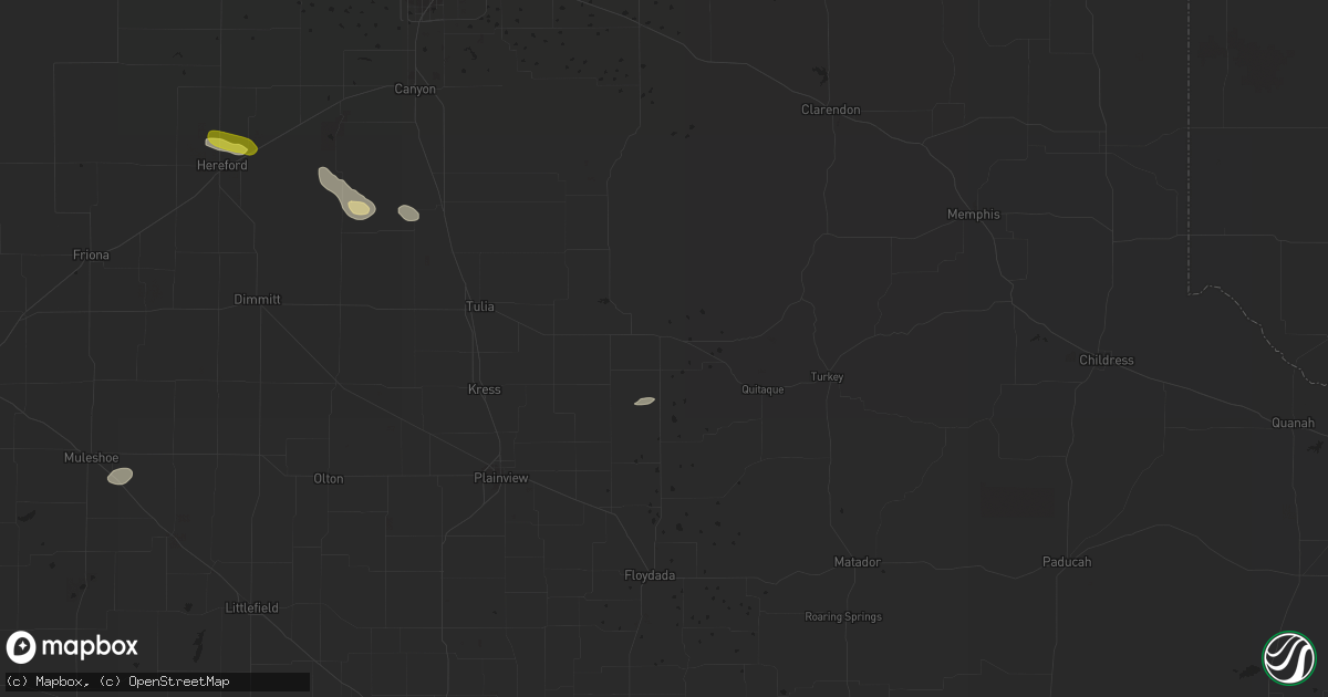 Hail map in Silverton, TX on October 1, 2021