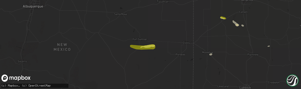 Hail map in Taiban, NM on October 1, 2021