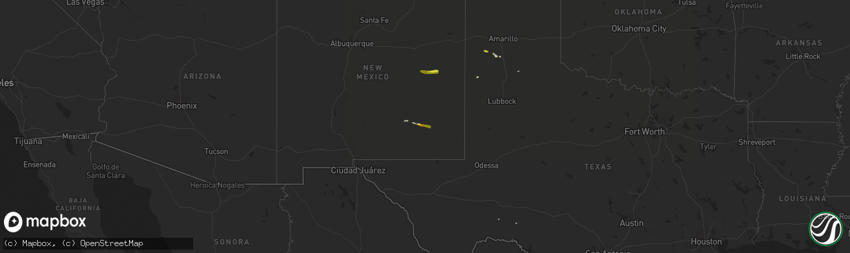 Hail map on October 1, 2021
