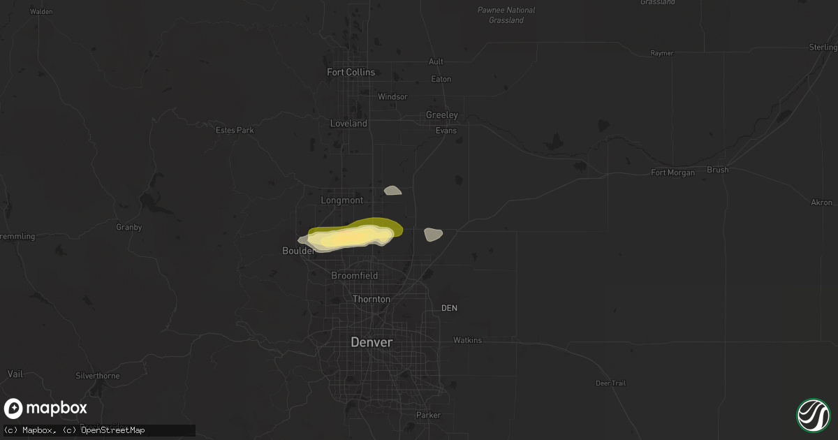 Hail map in Fort Lupton, CO on October 1, 2022