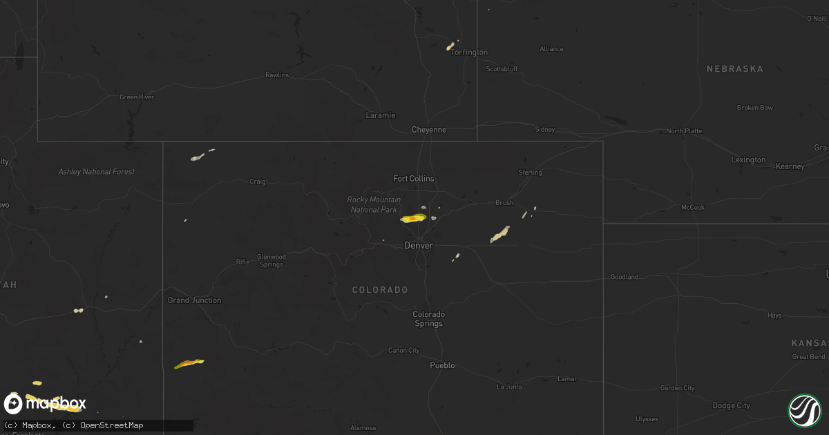 Hail map on October 1, 2022