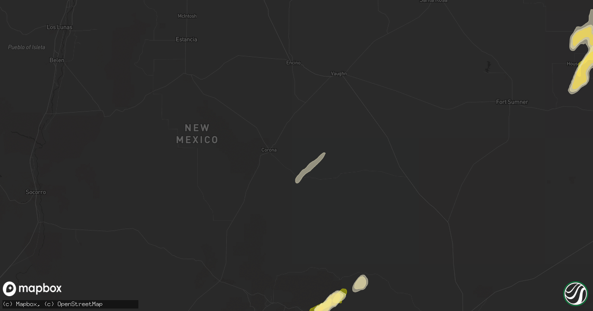 Hail map in Corona, NM on October 1, 2023
