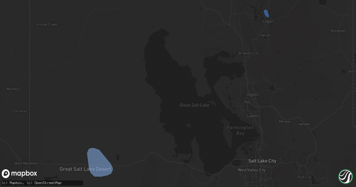 Hail map in Logan, UT on October 1, 2023