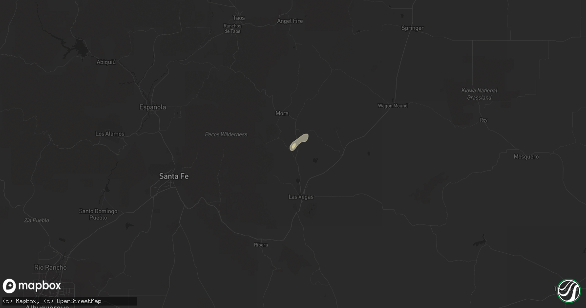 Hail map in Sapello, NM on October 1, 2023