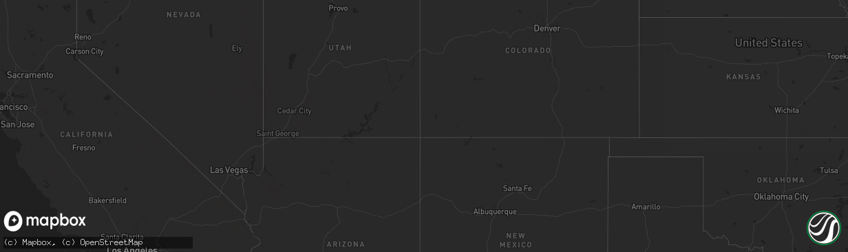Hail map in Utah on October 1, 2023