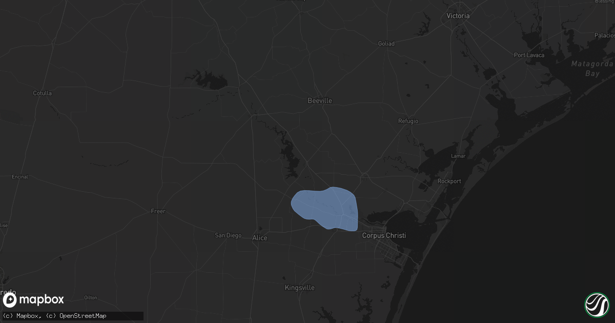 Hail map in Mathis, TX on October 1, 2026