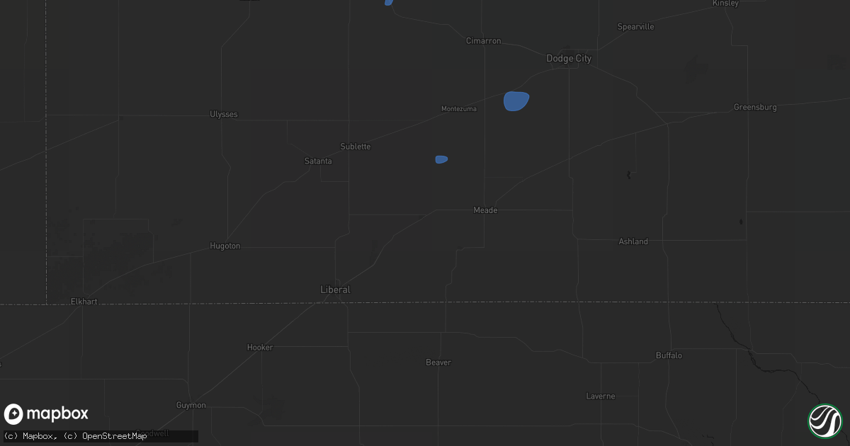 Hail map in Plains, KS on October 1, 2026