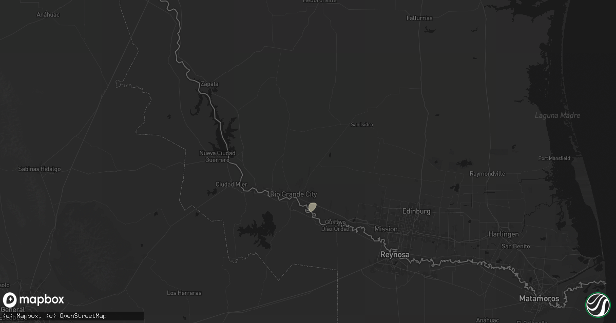 Hail map in Rio Grande City, TX on October 1, 2026