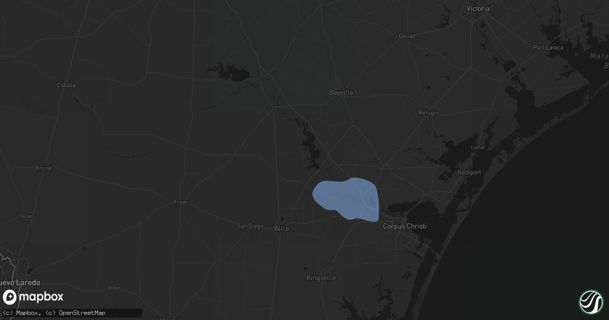 Hail map in Sandia, TX on October 1, 2026
