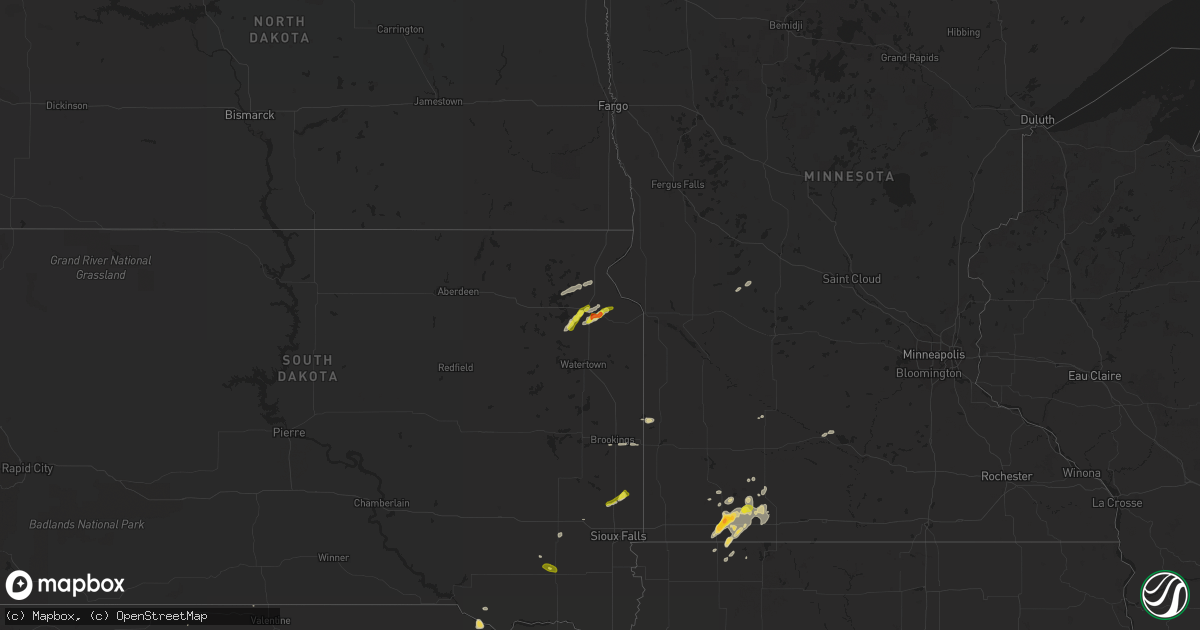 Hail map on October 2, 2013