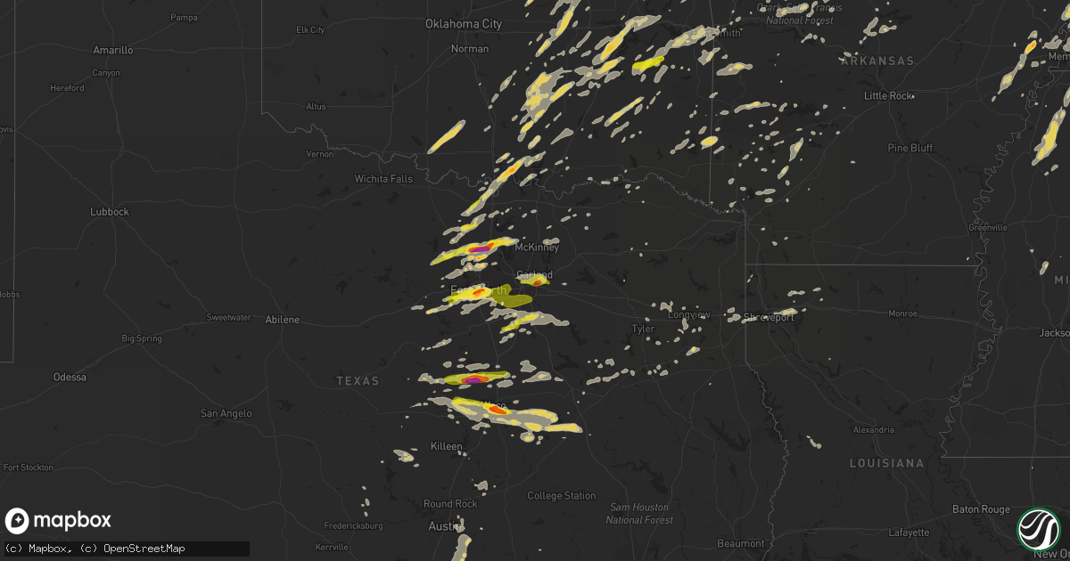 Hail map on October 2, 2014