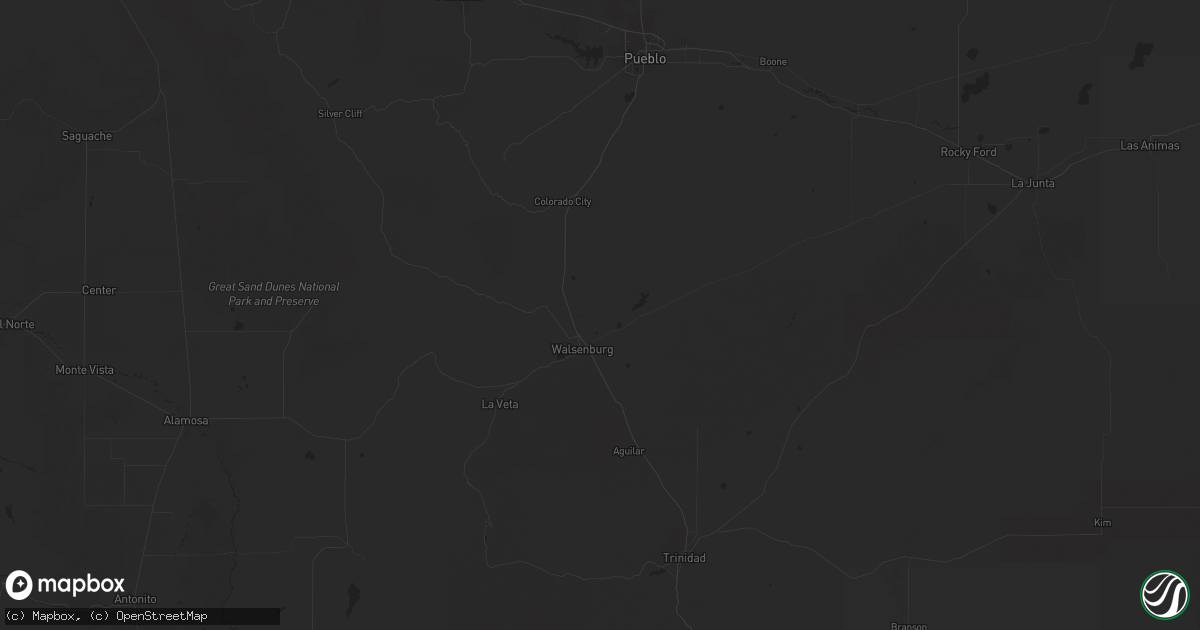 Hail map in Buena Vista, NM on October 2, 2015