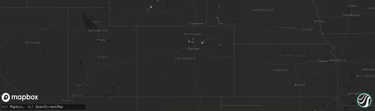 Hail map on October 2, 2015