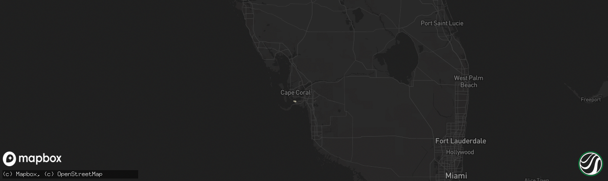 Hail map in Fort Myers, FL on October 2, 2016