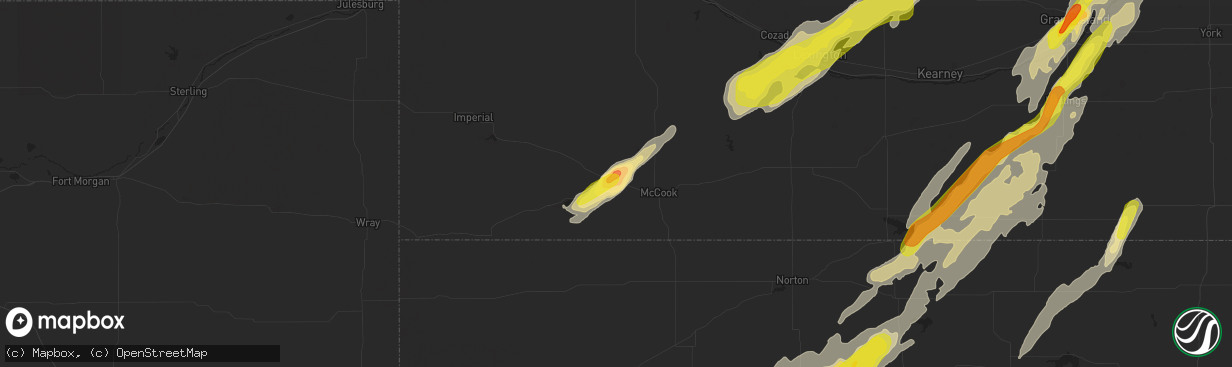 Hail map in Culbertson, NE on October 2, 2017