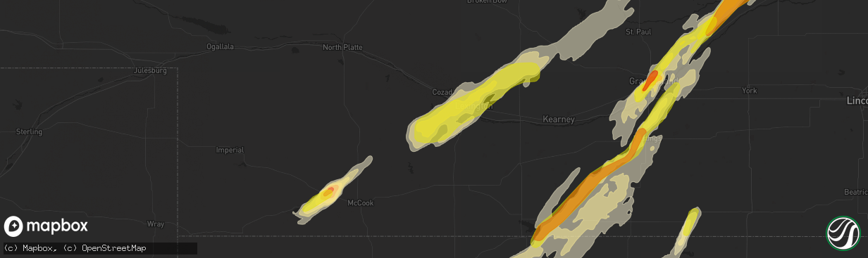 Hail map in Eustis, NE on October 2, 2017