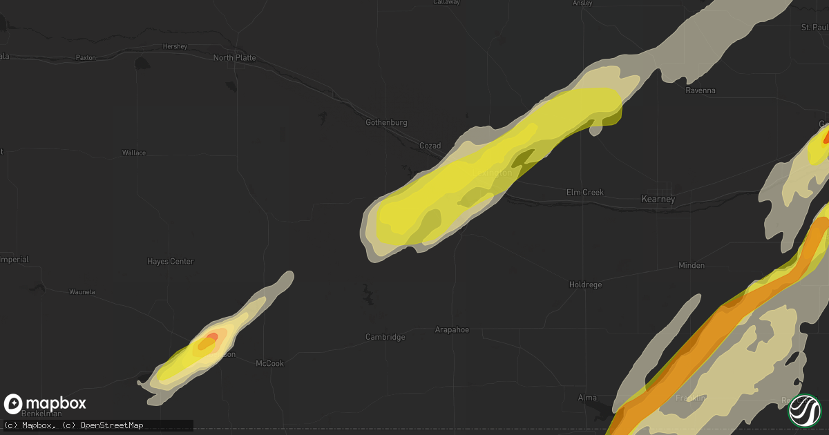 Hail map in Eustis, NE on October 2, 2017