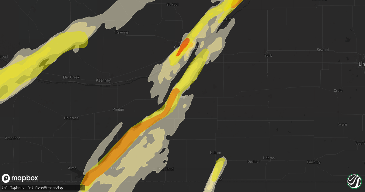 Hail map in Hastings, NE on October 2, 2017