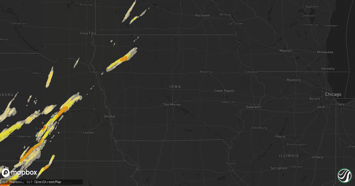 Hail map in Iowa on October 2, 2017