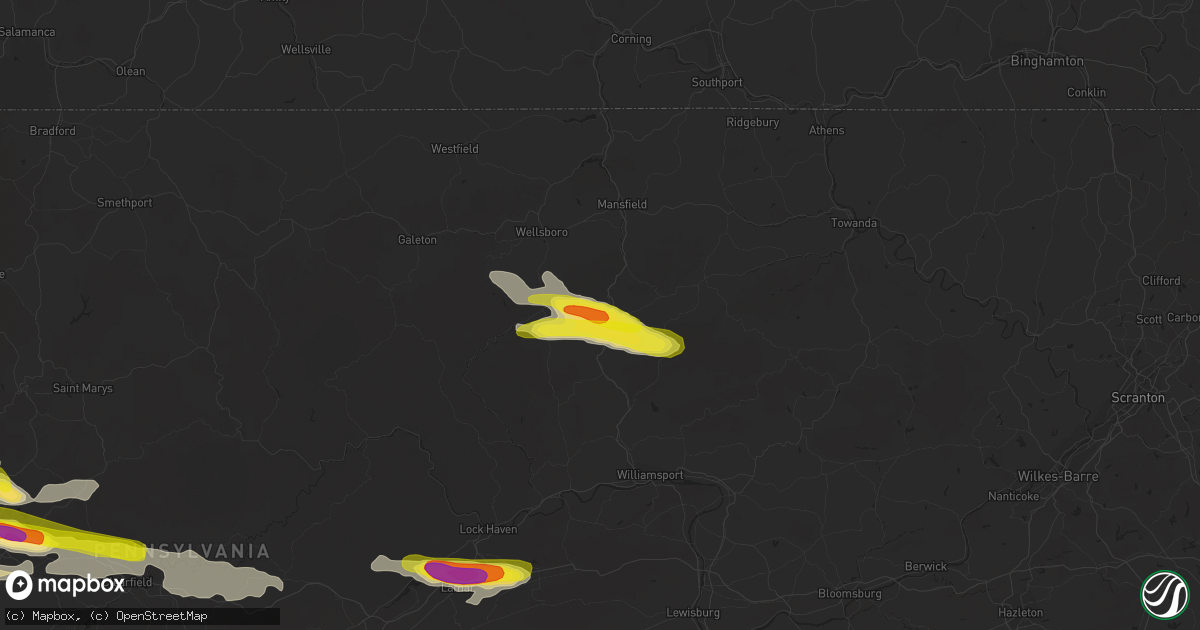 Hail map in Liberty, PA on October 2, 2018