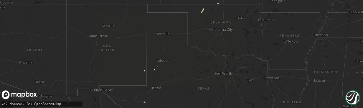 Hail map in Kansas on October 2, 2019