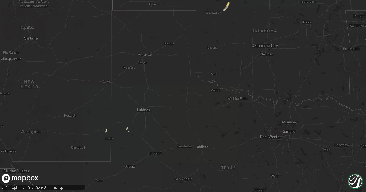 Hail map in Kansas on October 2, 2019