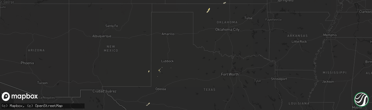 Hail map on October 2, 2019