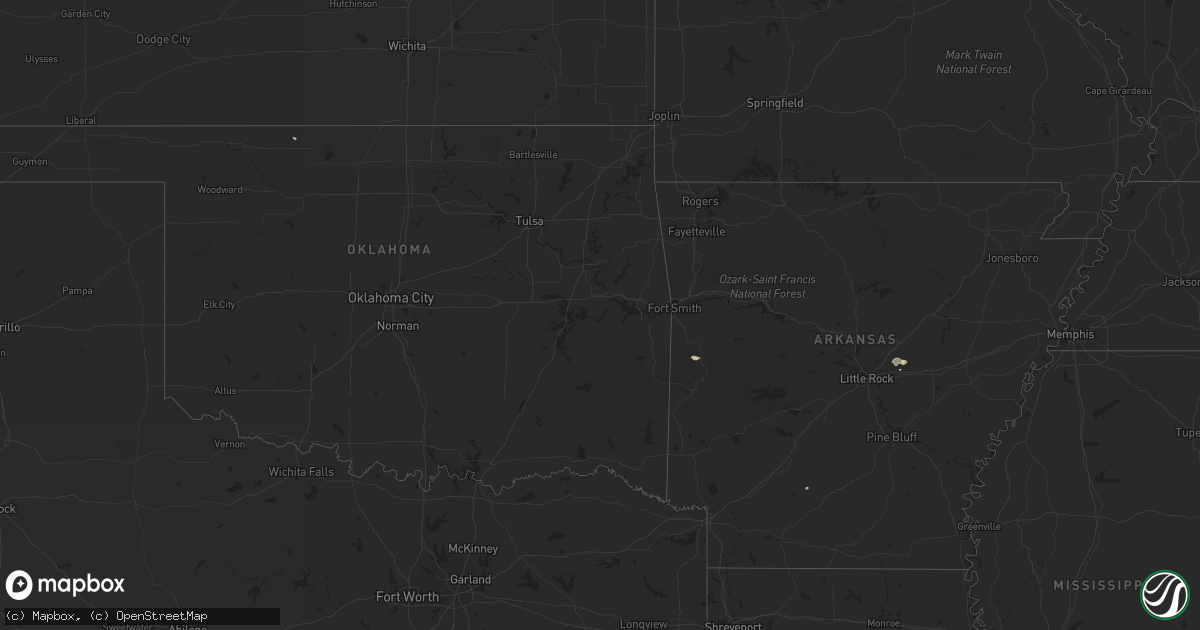 Hail map on October 2, 2021