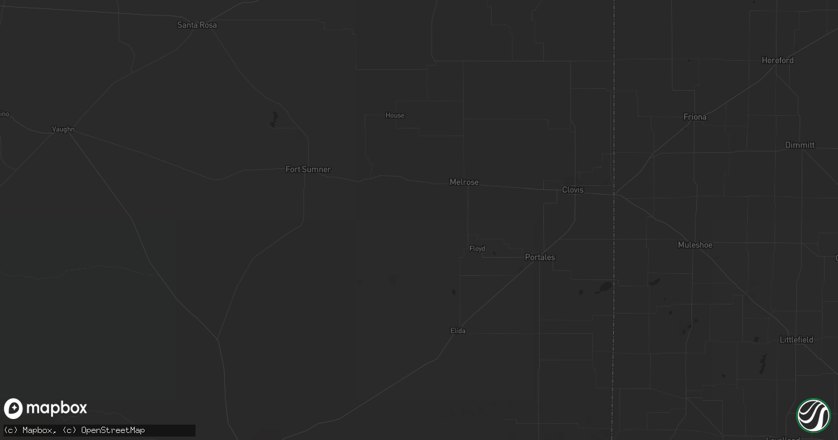 Hail map in Valmora, NM on October 2, 2023